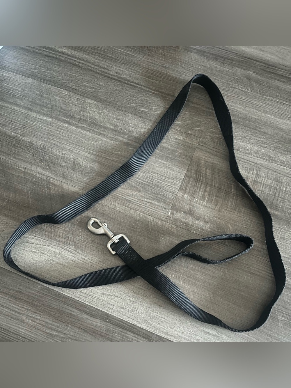Black Nylon Dog Leash with Metal Snap Hook - Unbranded